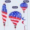 2Pcs Patriotic Hot Air Balloon Wind Spinner-4th of July Hanging Decoration
